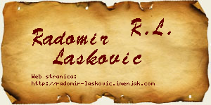 Radomir Lasković vizit kartica